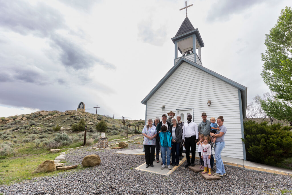 Small church in a rural setting